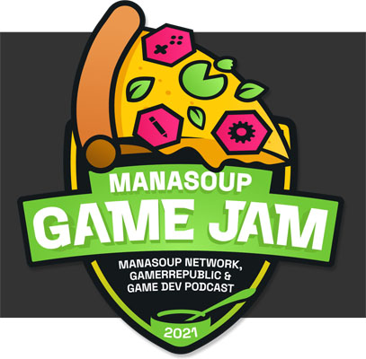 GameJam-Logo von ManaSoup-GameJam (irgendwas mit Pizza)