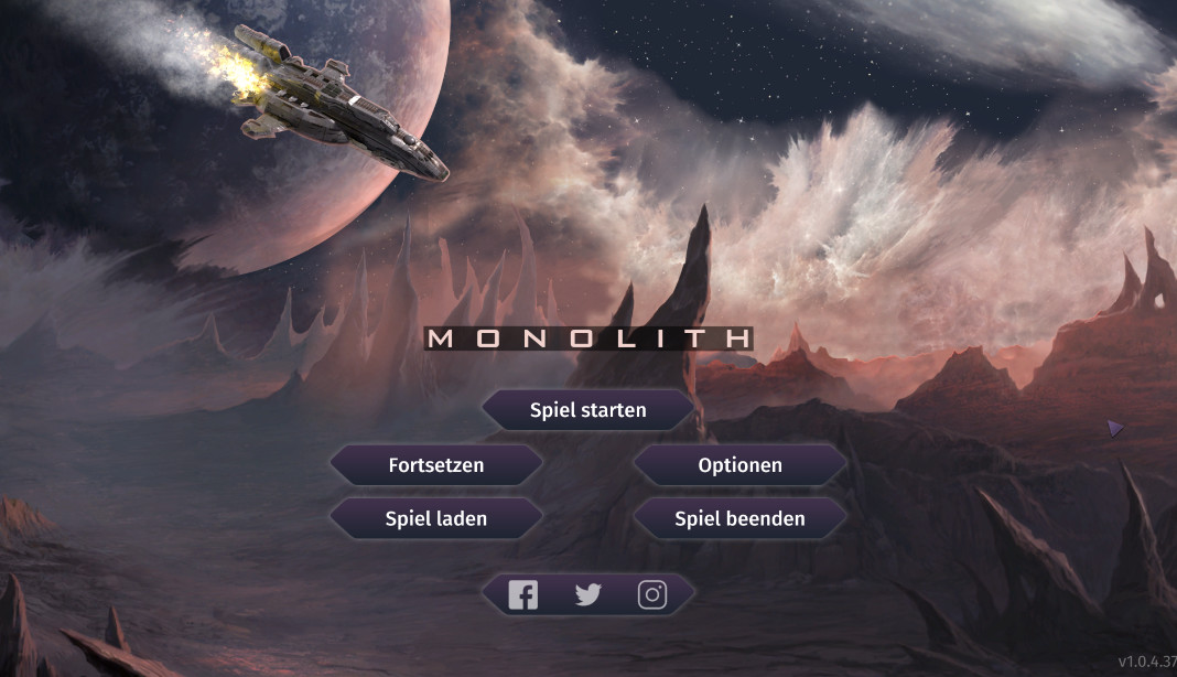 Monolith-Hauptmenü