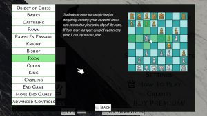 Viele Schachspiele bieten das Regelwerk als Text und Bild an. Hier: Simple Chess.