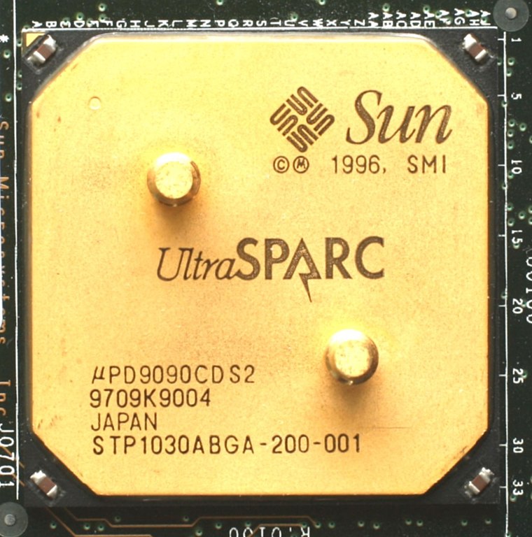 Der UltraSPARC-Prozessor von Sun Microsystems ist eine Art RISC-Mikroprozessor. (Foto: Wikipedia)