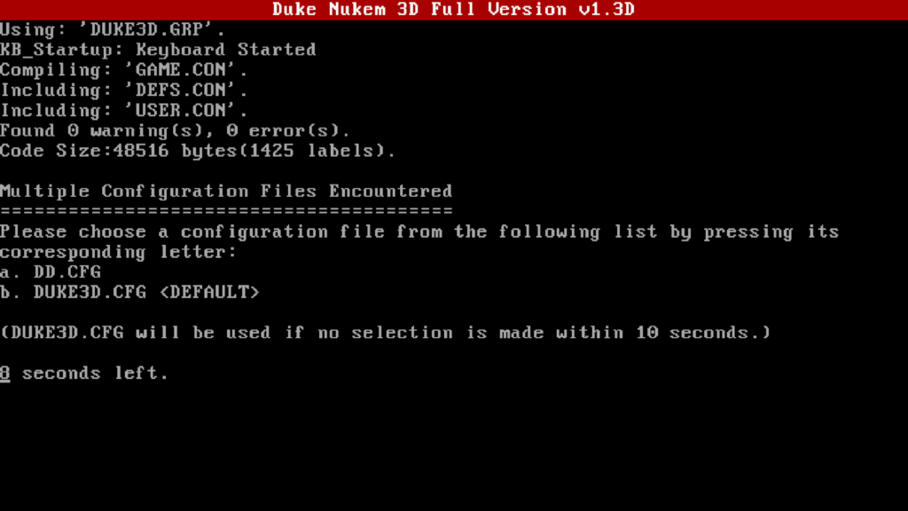 Ladebildschirm der DOS-Version 1.3